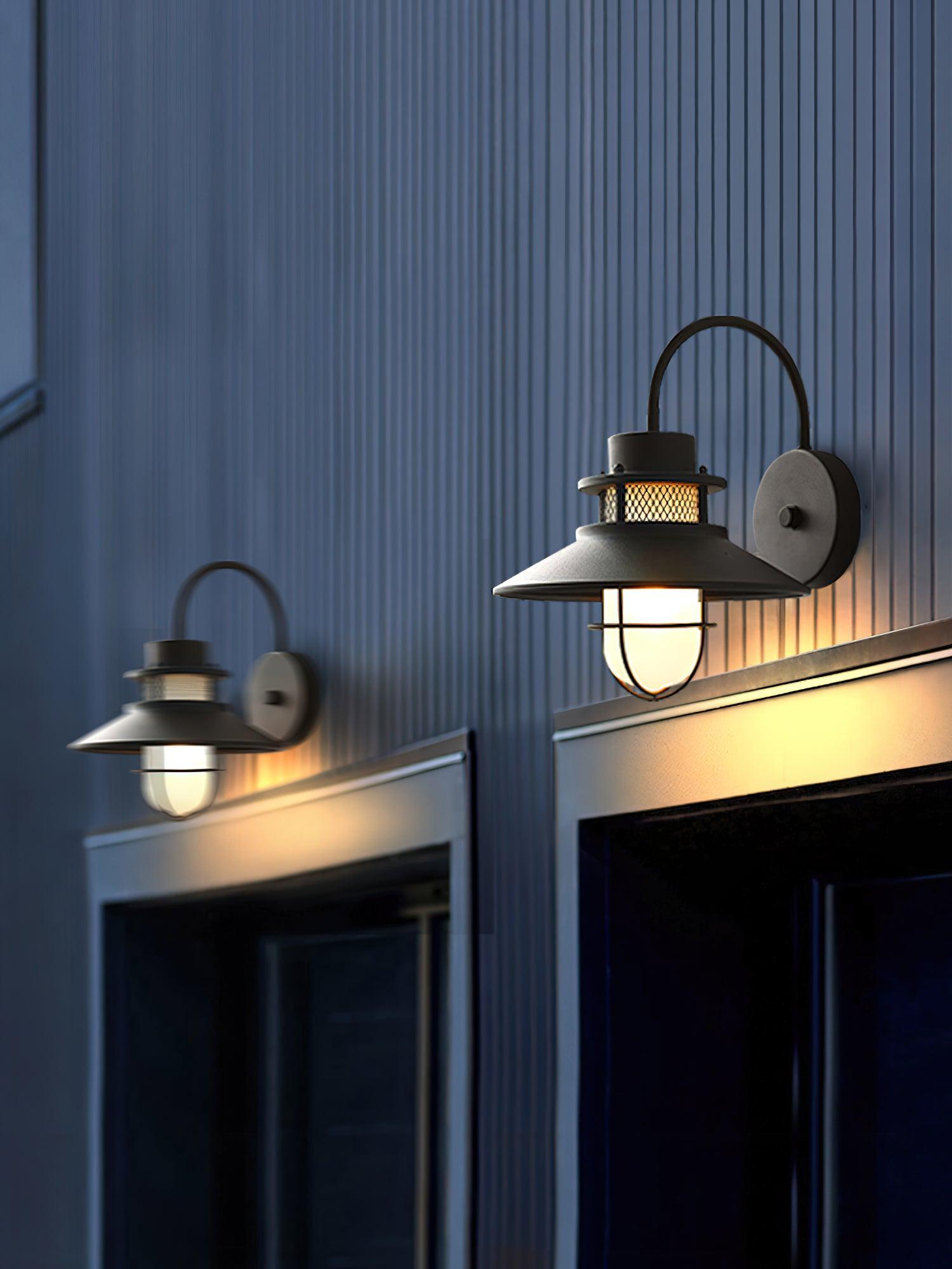 Felix Outdoor Wall Lamp, Industrial Waterproof Exterior Wall Sconce, Weather Ready Hanging Light for Garden, Porch, Patio and Front Door