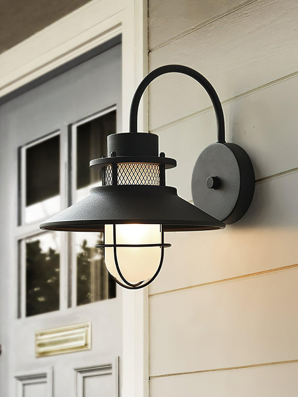 Felix Outdoor Wall Lamp, Industrial Waterproof Exterior Wall Sconce, Weather Ready Hanging Light for Garden, Porch, Patio and Front Door