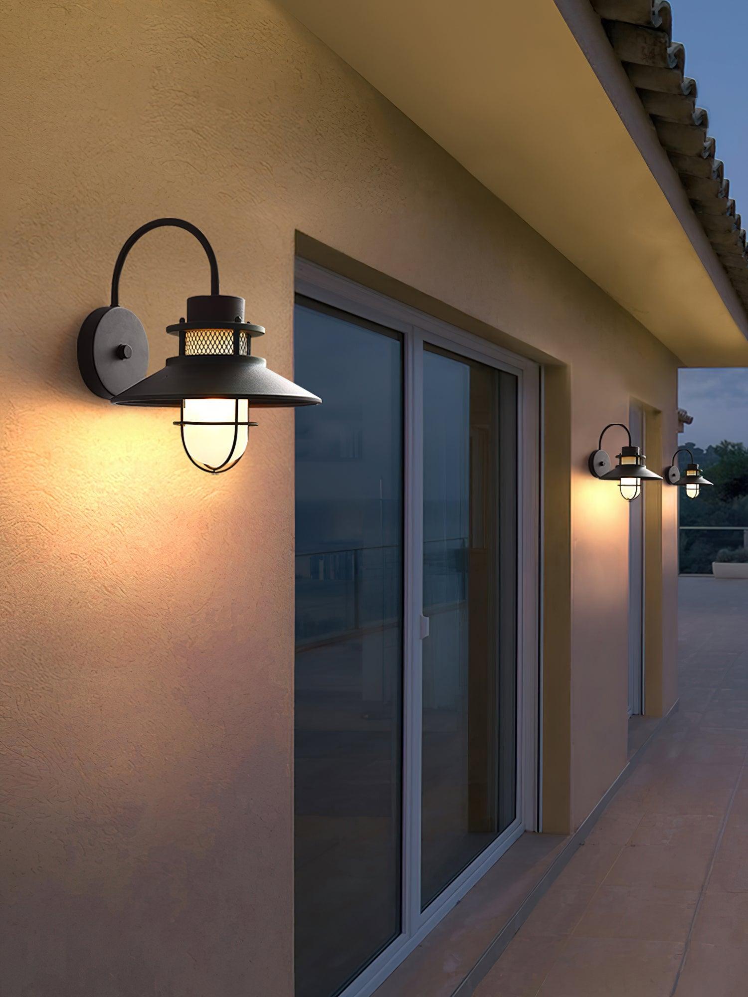 Felix Outdoor Wall Lamp, Industrial Waterproof Exterior Wall Sconce, Weather Ready Hanging Light for Garden, Porch, Patio and Front Door