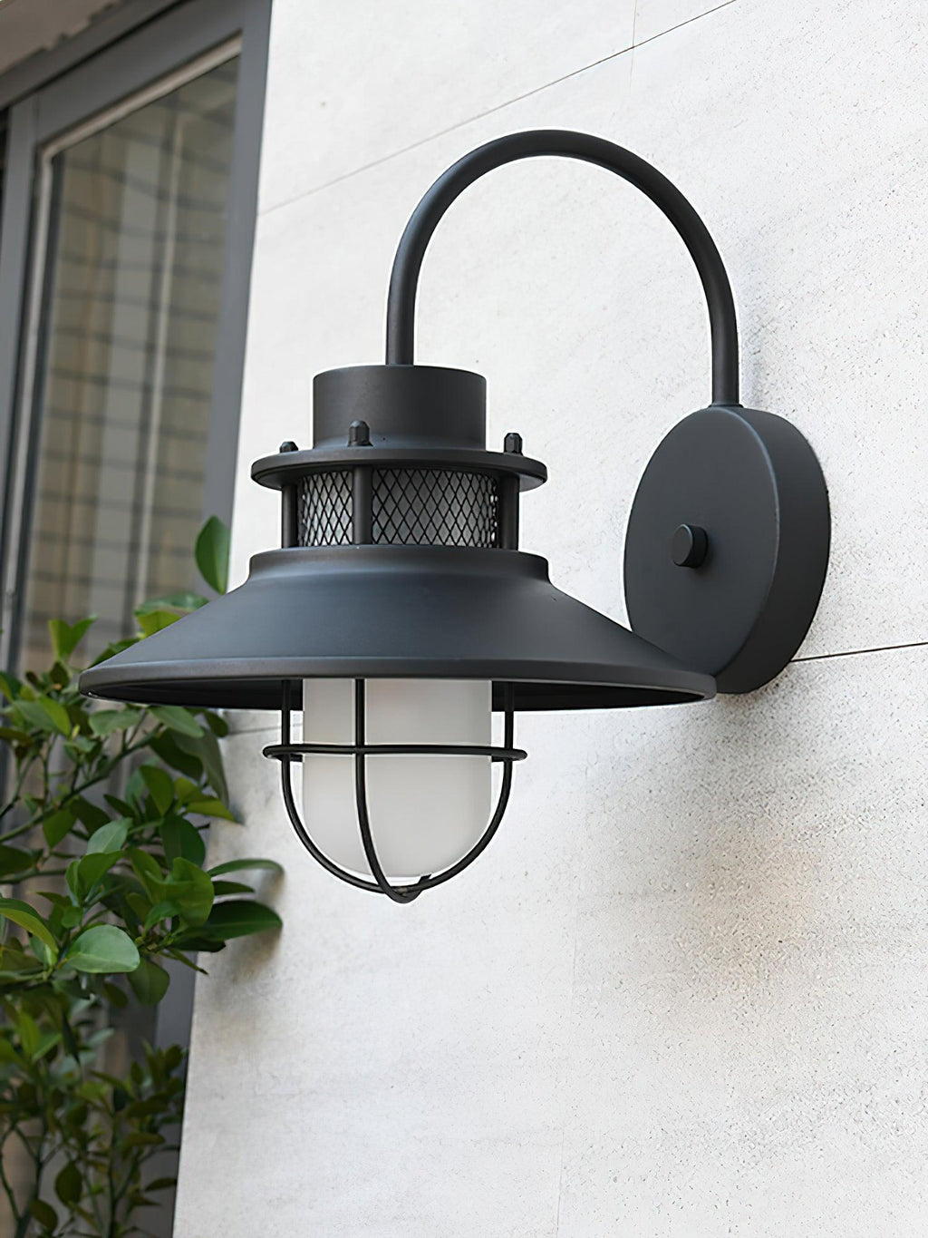 Felix Outdoor Wall Lamp, Industrial Waterproof Exterior Wall Sconce, Weather Ready Hanging Light for Garden, Porch, Patio and Front Door