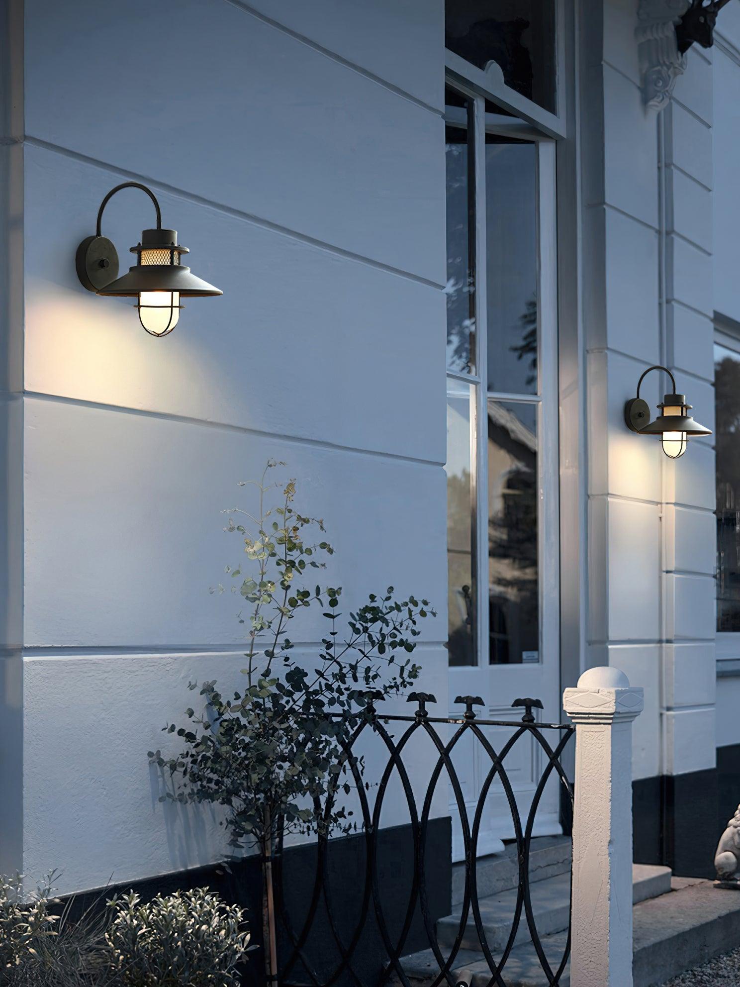 Felix Outdoor Wall Lamp, Industrial Waterproof Exterior Wall Sconce, Weather Ready Hanging Light for Garden, Porch, Patio and Front Door
