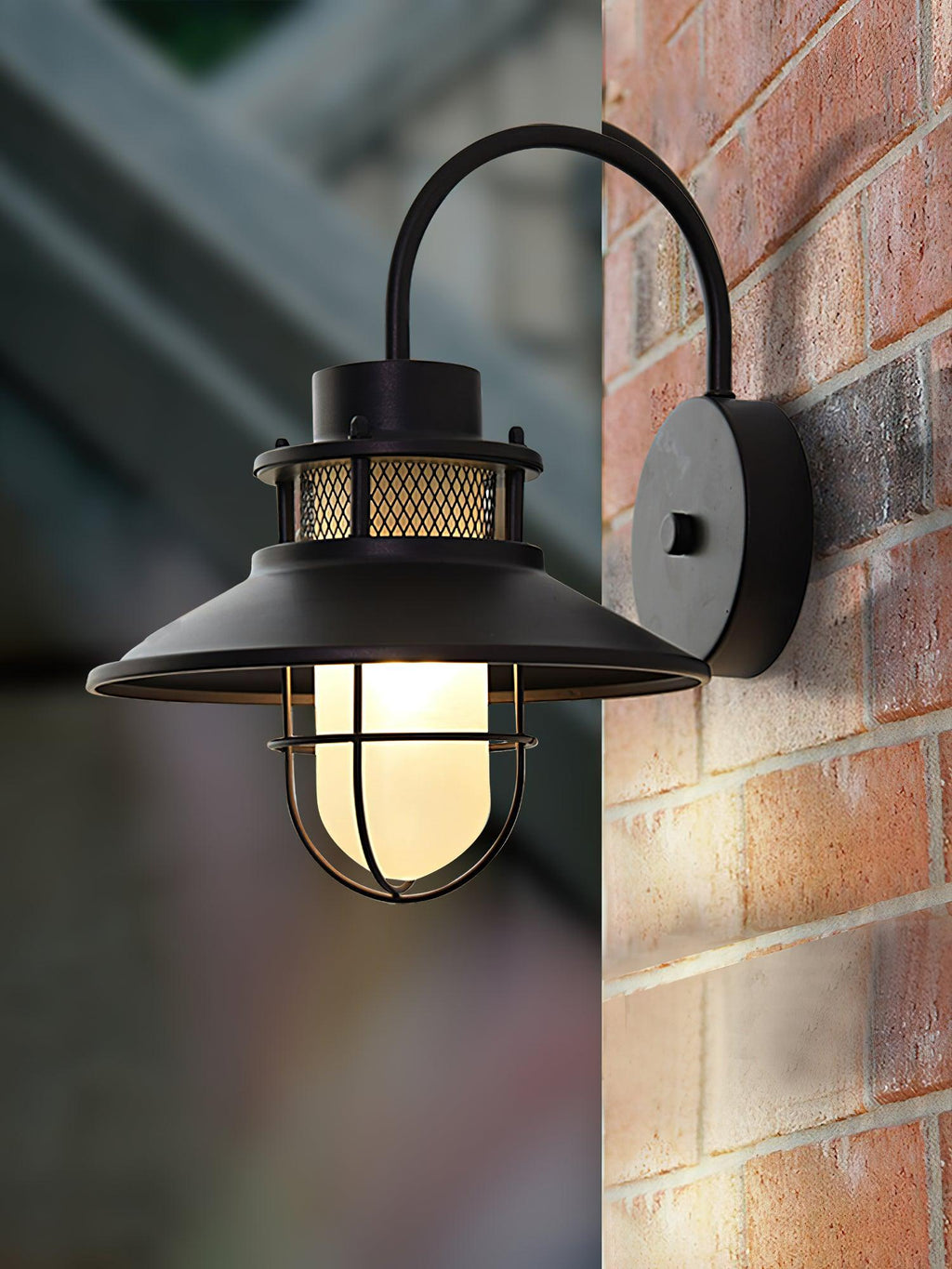 Felix Outdoor Wall Lamp, Industrial Waterproof Exterior Wall Sconce, Weather Ready Hanging Light for Garden, Porch, Patio and Front Door