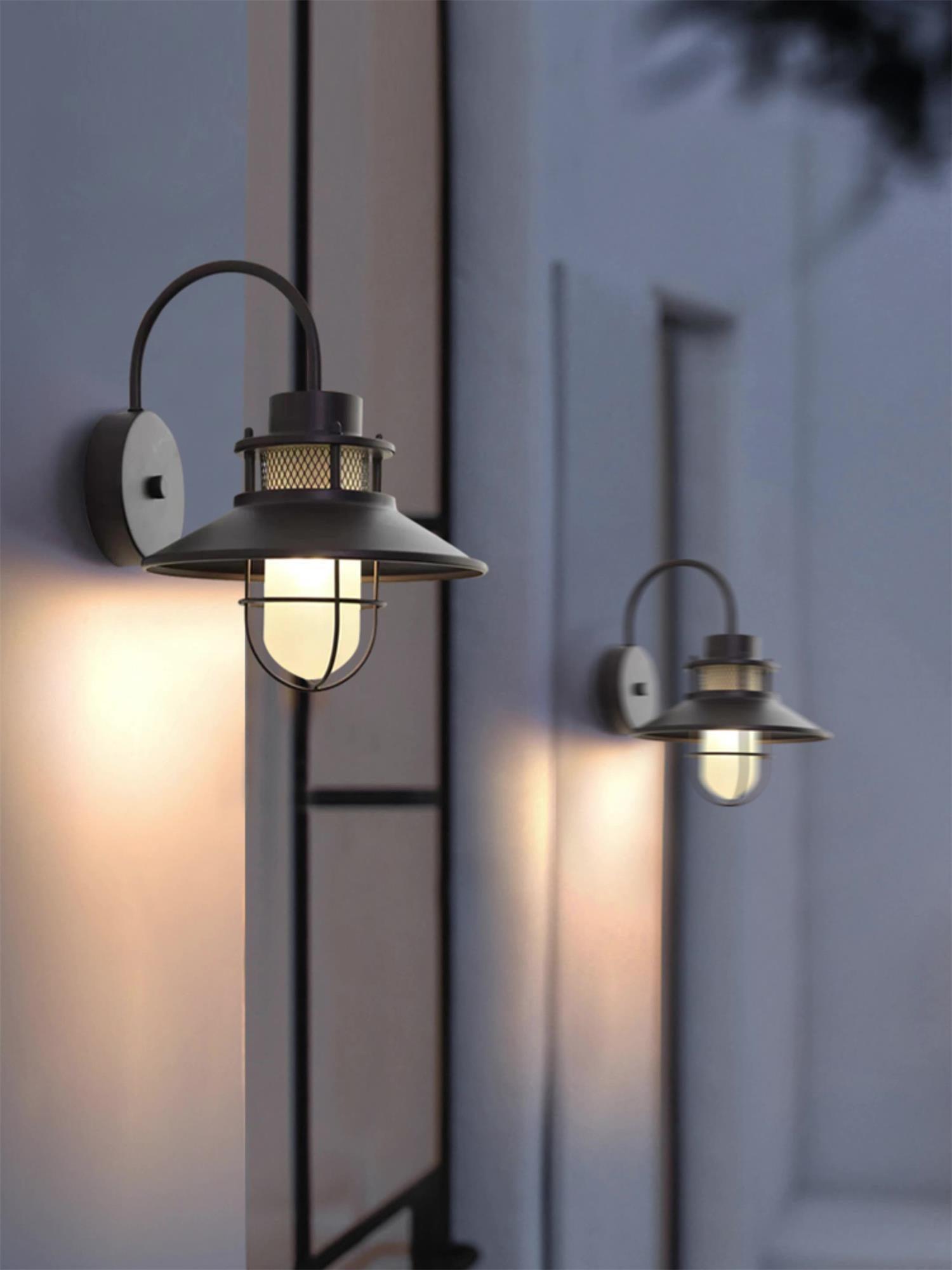 Felix Outdoor Wall Lamp, Industrial Waterproof Exterior Wall Sconce, Weather Ready Hanging Light for Garden, Porch, Patio and Front Door