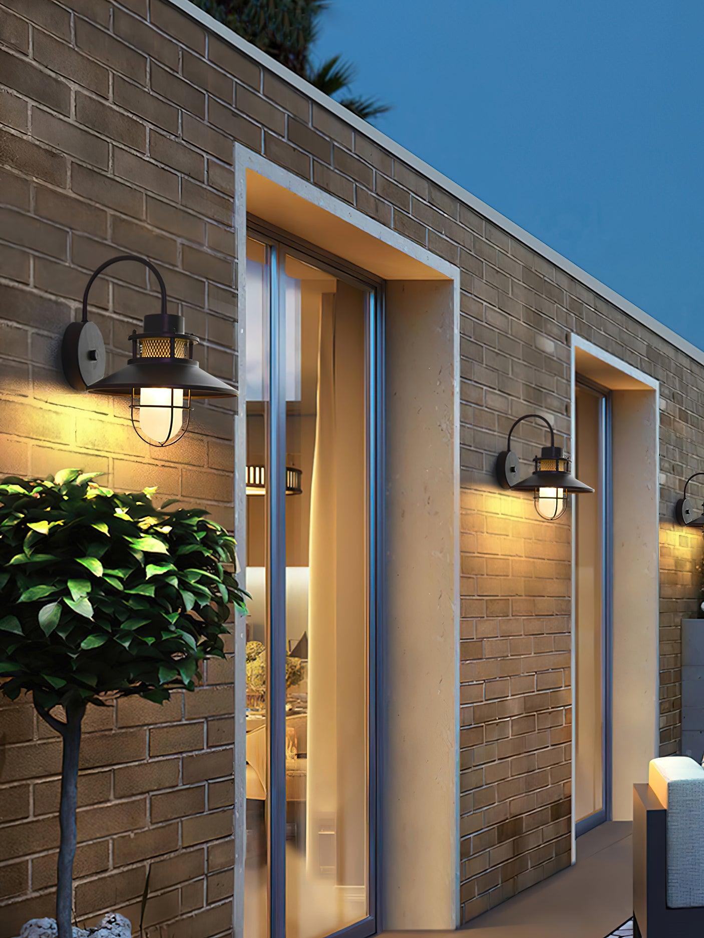 Felix Outdoor Wall Lamp, Industrial Waterproof Exterior Wall Sconce, Weather Ready Hanging Light for Garden, Porch, Patio and Front Door