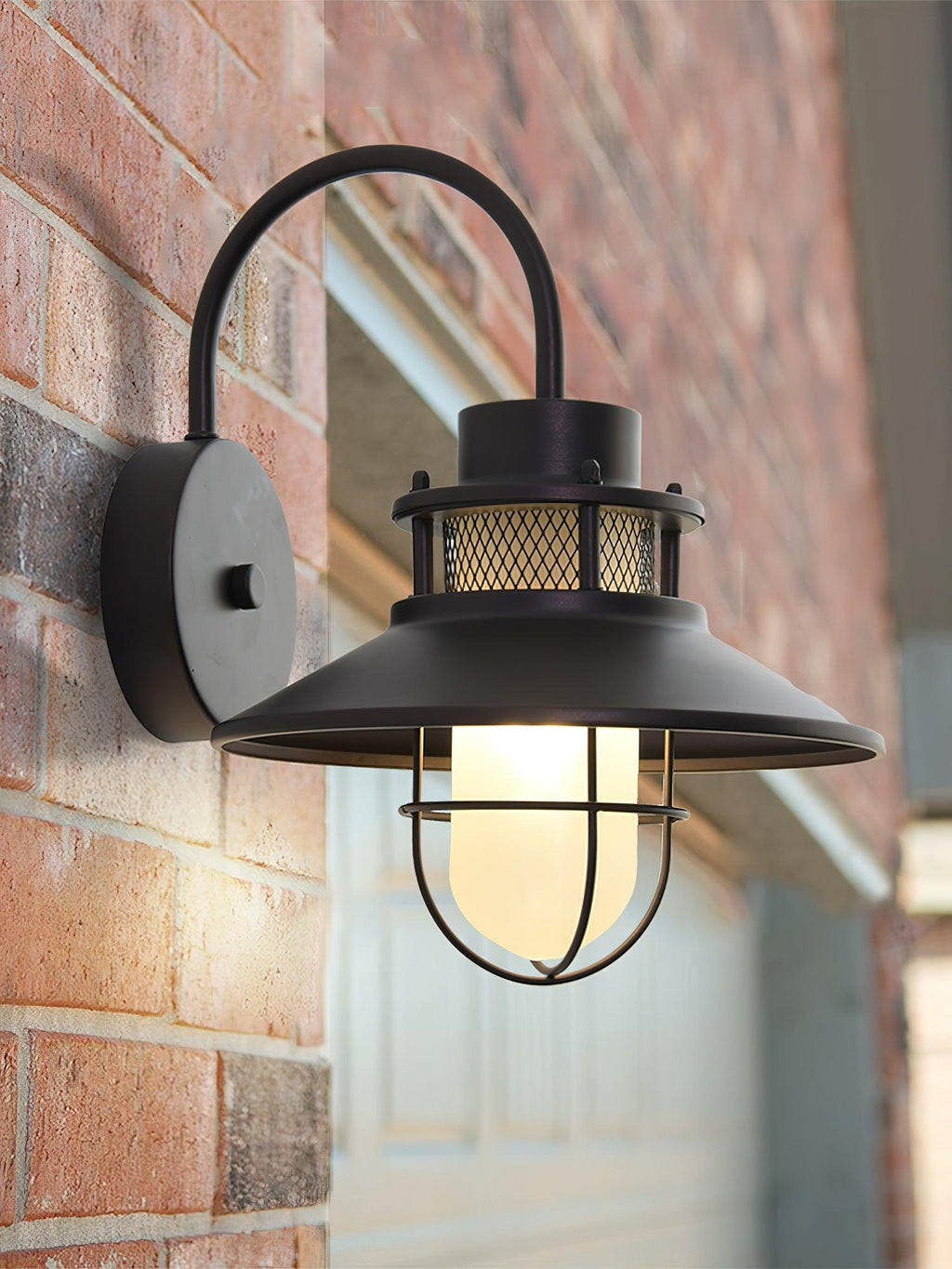 Felix Outdoor Wall Lamp, Industrial Waterproof Exterior Wall Sconce, Weather Ready Hanging Light for Garden, Porch, Patio and Front Door