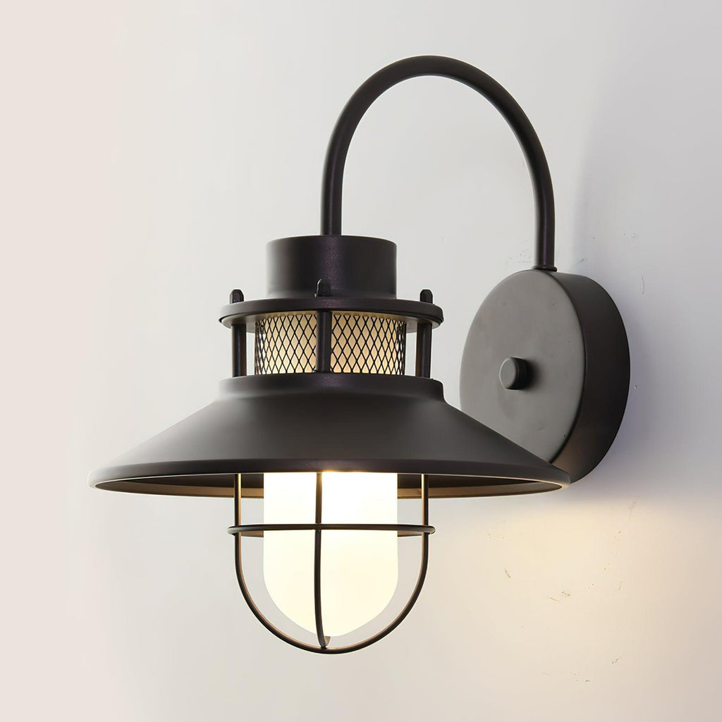 Felix Outdoor Wall Lamp, Industrial Waterproof Exterior Wall Sconce, Weather Ready Hanging Light for Garden, Porch, Patio and Front Door