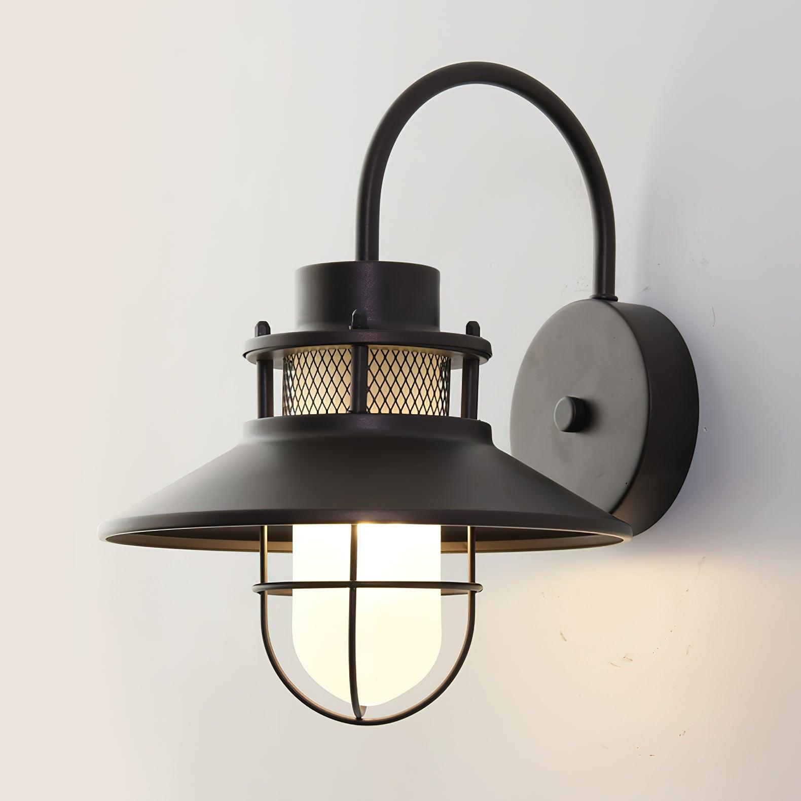 Felix Outdoor Wall Lamp, Industrial Waterproof Exterior Wall Sconce, Weather Ready Hanging Light for Garden, Porch, Patio and Front Door