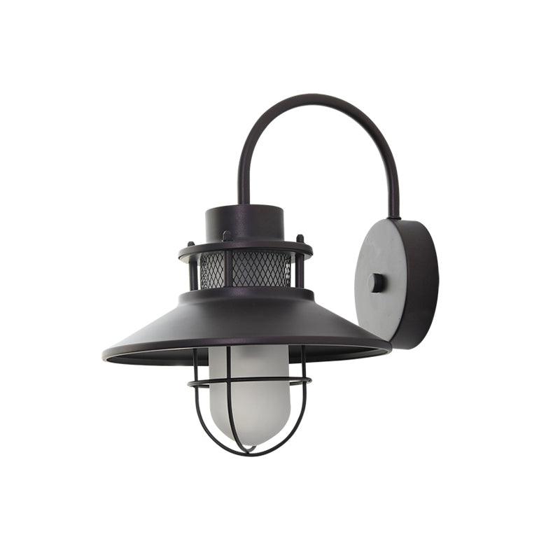 Felix Outdoor Wall Lamp, Industrial Waterproof Exterior Wall Sconce, Weather Ready Hanging Light for Garden, Porch, Patio and Front Door