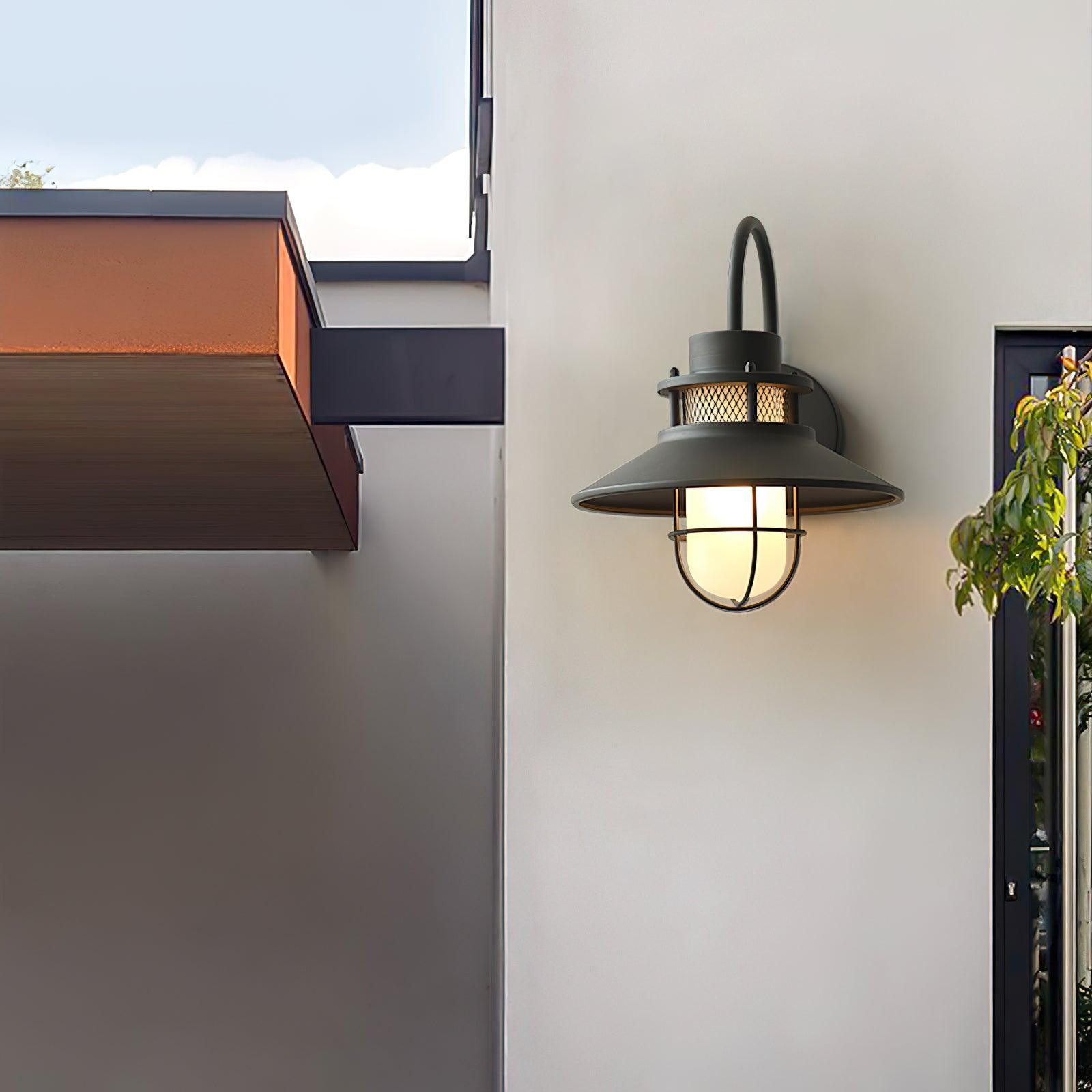 Felix Outdoor Wall Lamp, Industrial Waterproof Exterior Wall Sconce, Weather Ready Hanging Light for Garden, Porch, Patio and Front Door