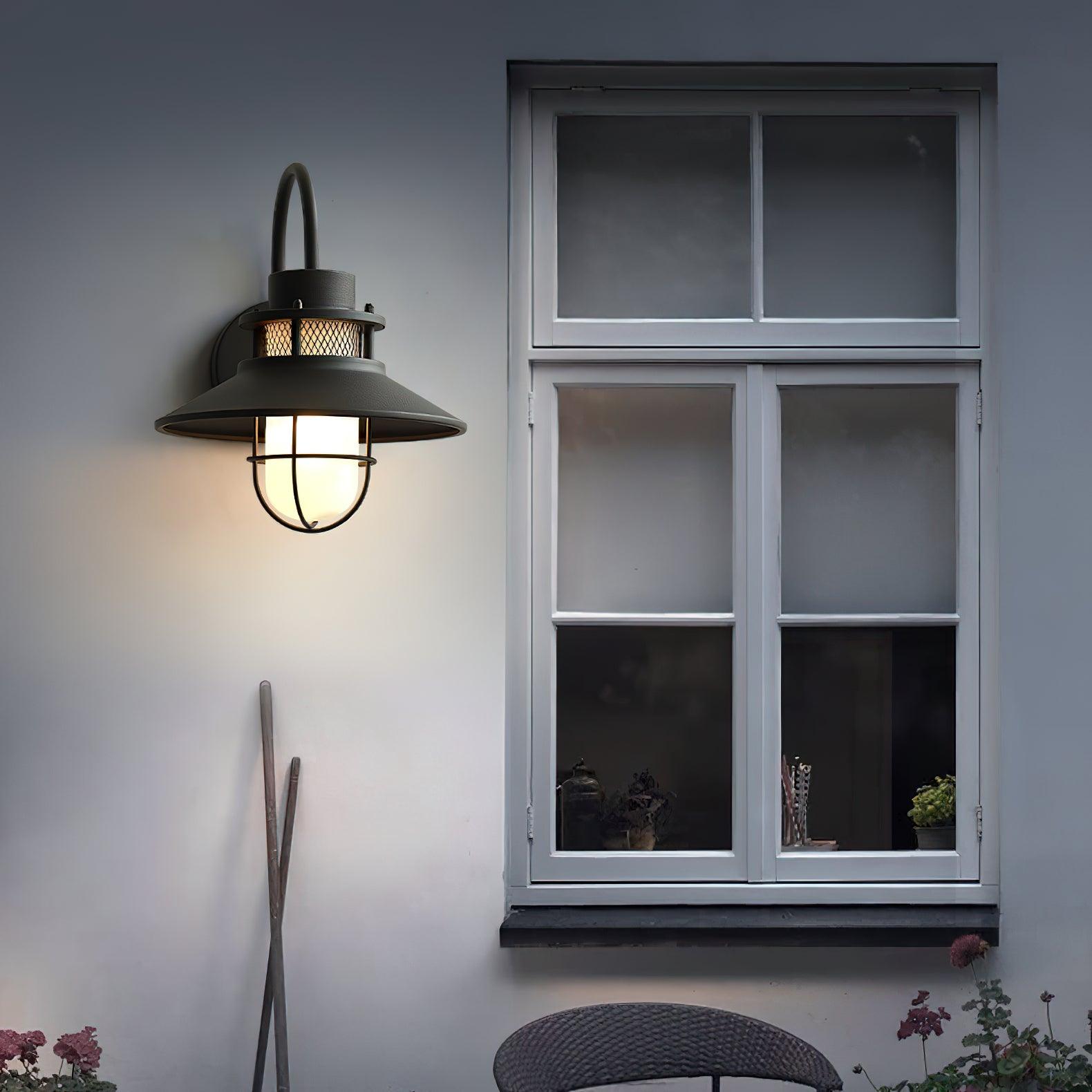 Felix Outdoor Wall Lamp, Industrial Waterproof Exterior Wall Sconce, Weather Ready Hanging Light for Garden, Porch, Patio and Front Door