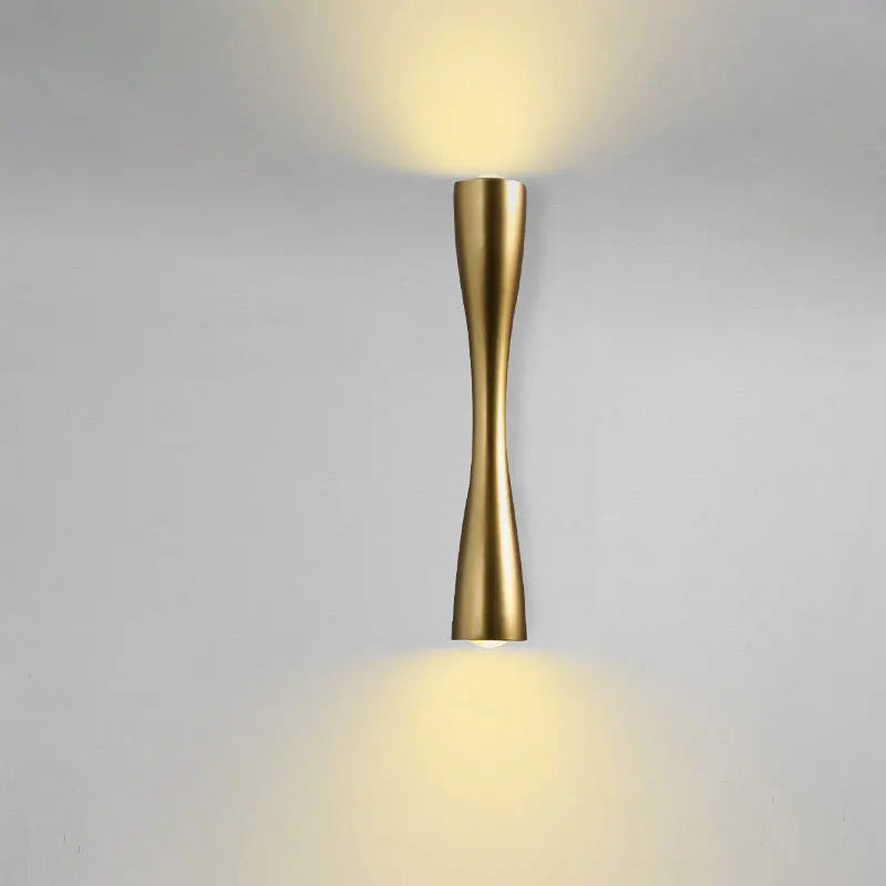 Modern Gold Wall Light, Scandinavian Waterproof Wall Lamp, Up and Down Accent Sconce for Living Room, Bedroom and Hallway