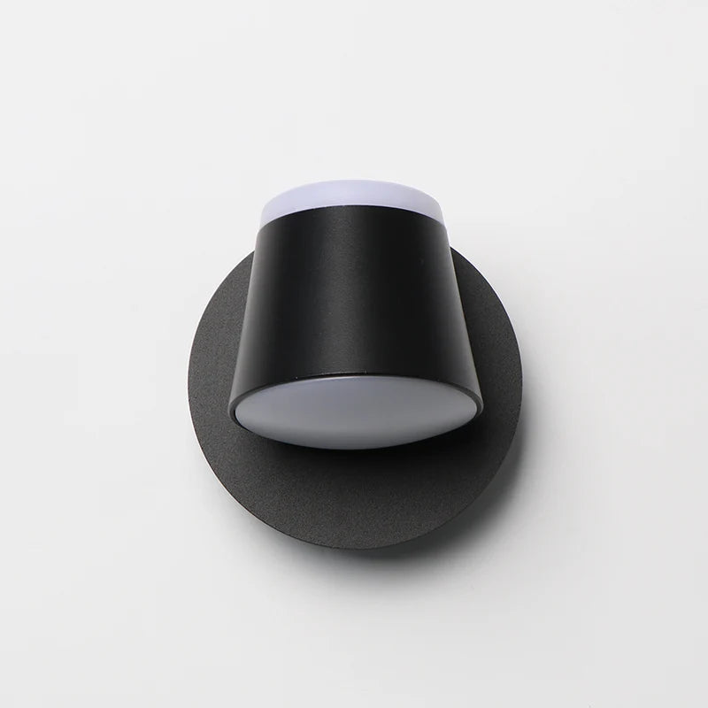Rotatable LED Wall Lamp, Minimalist Adjustable Integrated LED Wall Sconce for Bedroom, Living Room, Hallway and Home Office