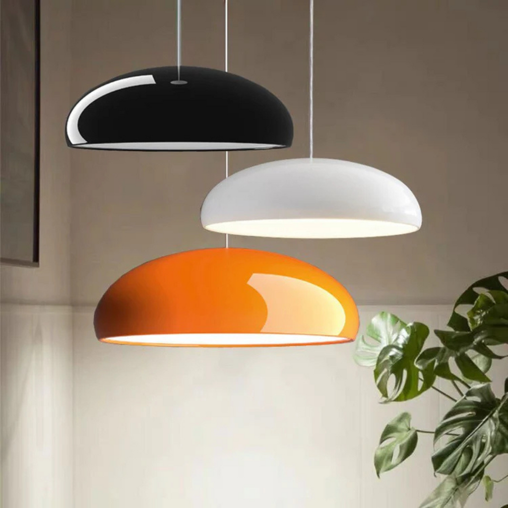 Horus Pendant Light, Minimalist Brushed Metal Ceiling Light, Concealed Fitting Hanging Lamp for Dining Room, Kitchen Island and Hallway