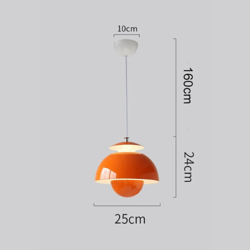 Scandinavian Modern LED Pendant Light, Sculptural Integrated LED Hanging Lamp for Dining Room, Kitchen Island and Living Room