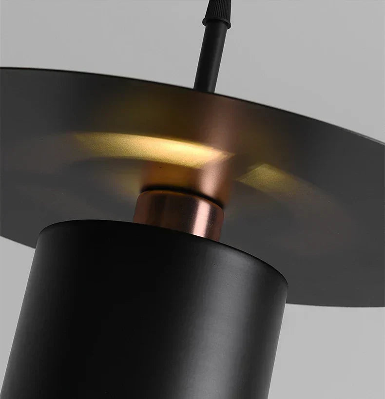 Pendant Light, Minimalist Neutral Finish Ceiling Light with Braided Cord for Dining Room, Living Room, Hallway and Bedroom