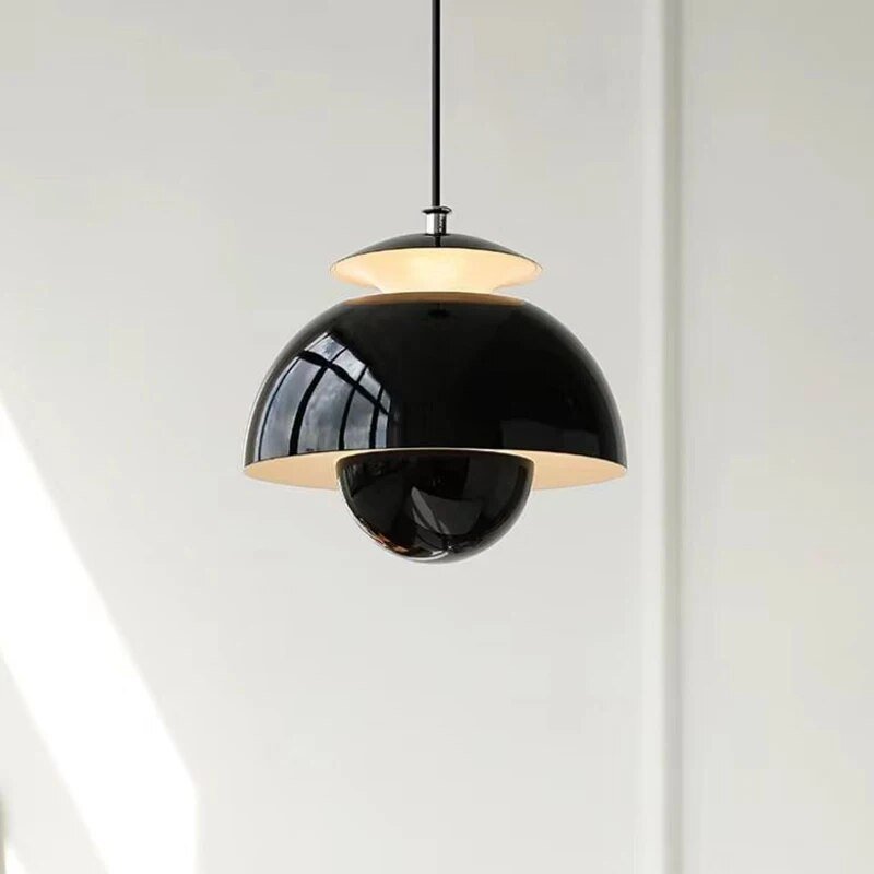 Scandinavian Modern LED Pendant Light, Sculptural Integrated LED Hanging Lamp for Dining Room, Kitchen Island and Living Room
