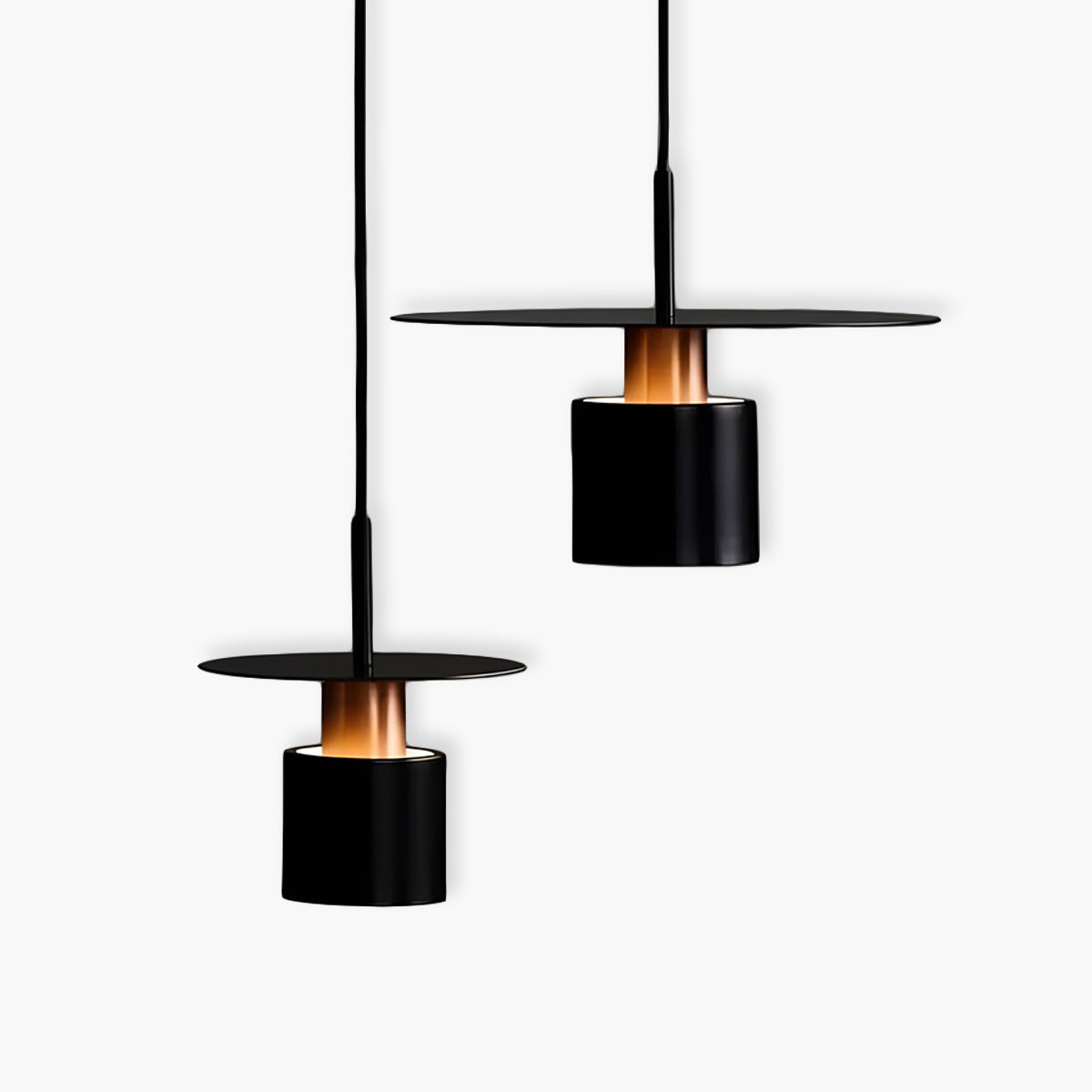 Pendant Light, Minimalist Neutral Finish Ceiling Light with Braided Cord for Dining Room, Living Room, Hallway and Bedroom