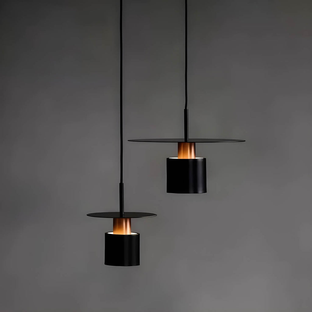 Pendant Light, Minimalist Neutral Finish Ceiling Light with Braided Cord for Dining Room, Living Room, Hallway and Bedroom