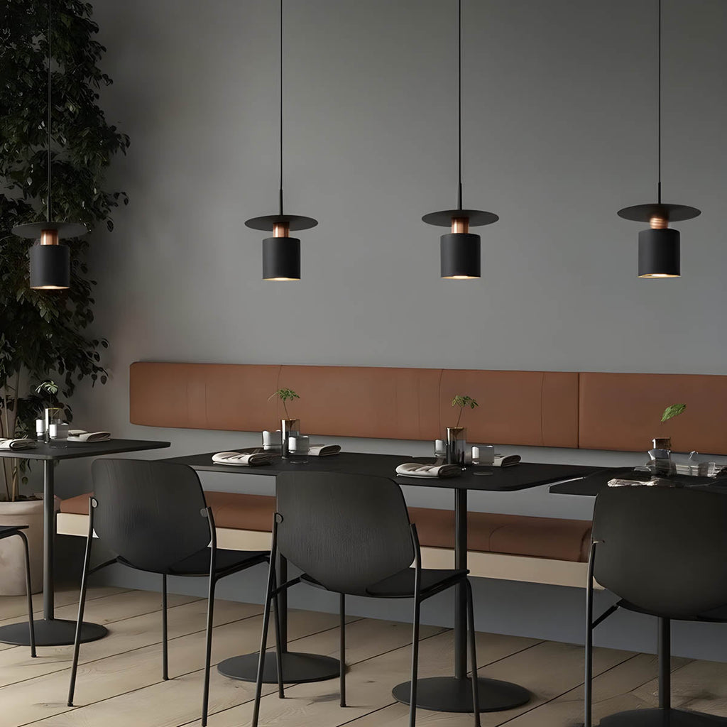 Pendant Light, Minimalist Neutral Finish Ceiling Light with Braided Cord for Dining Room, Living Room, Hallway and Bedroom