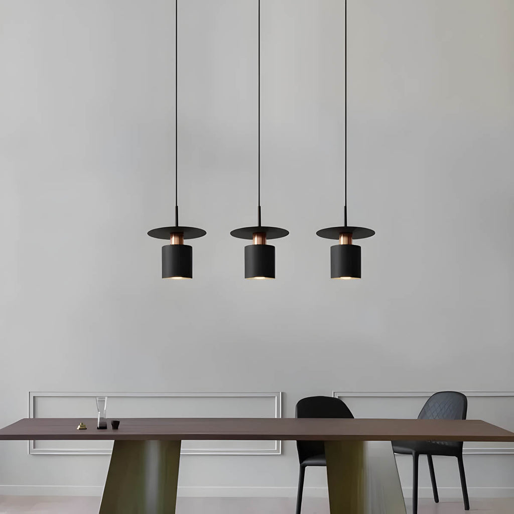 Pendant Light, Minimalist Neutral Finish Ceiling Light with Braided Cord for Dining Room, Living Room, Hallway and Bedroom