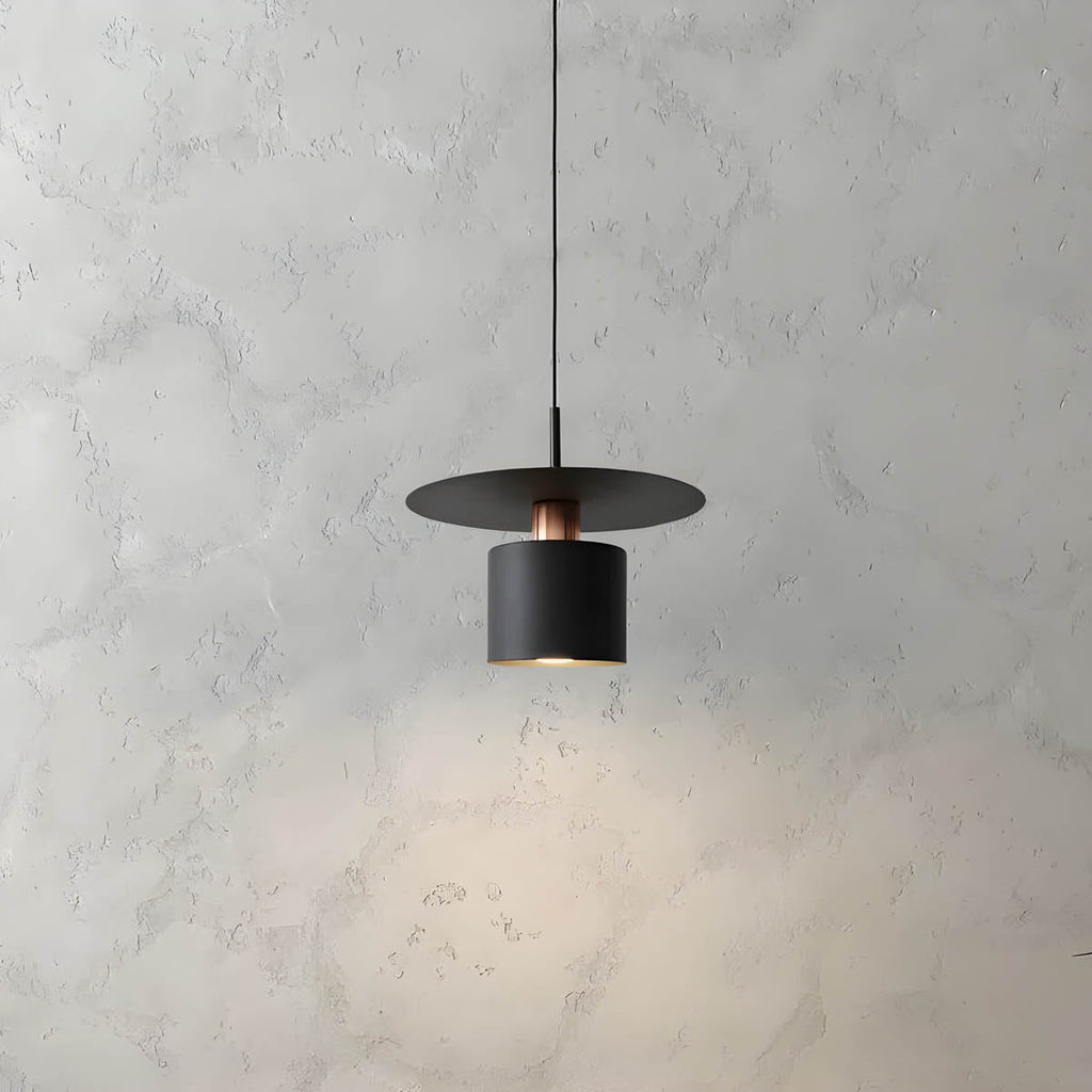 Pendant Light, Minimalist Neutral Finish Ceiling Light with Braided Cord for Dining Room, Living Room, Hallway and Bedroom