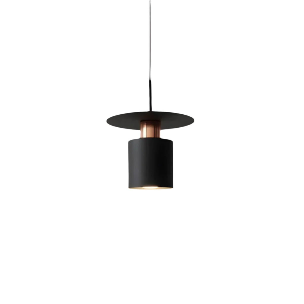 Pendant Light, Minimalist Neutral Finish Ceiling Light with Braided Cord for Dining Room, Living Room, Hallway and Bedroom