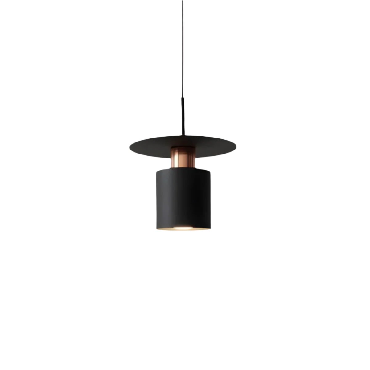 Pendant Light, Minimalist Neutral Finish Ceiling Light with Braided Cord for Dining Room, Living Room, Hallway and Bedroom