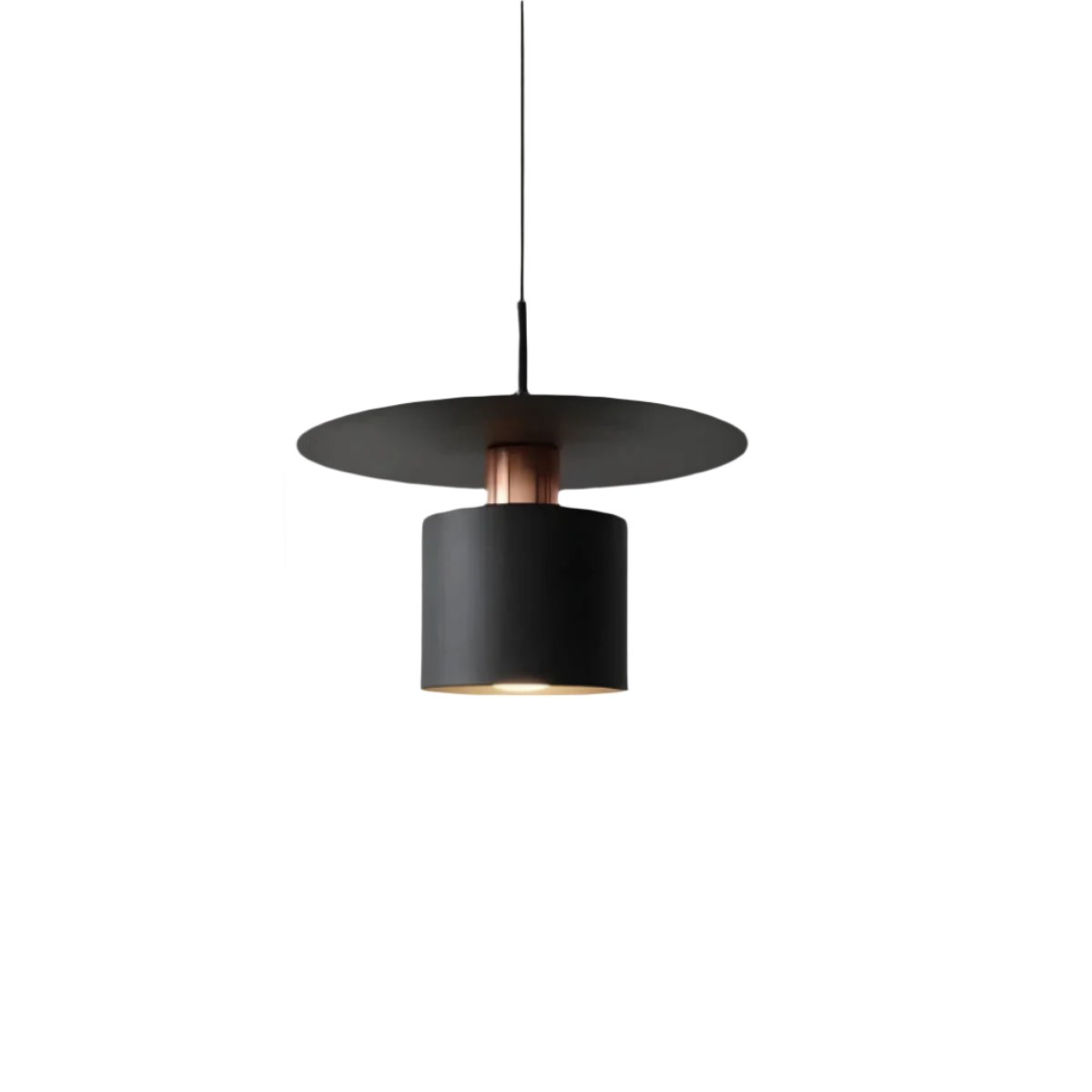 Pendant Light, Minimalist Neutral Finish Ceiling Light with Braided Cord for Dining Room, Living Room, Hallway and Bedroom