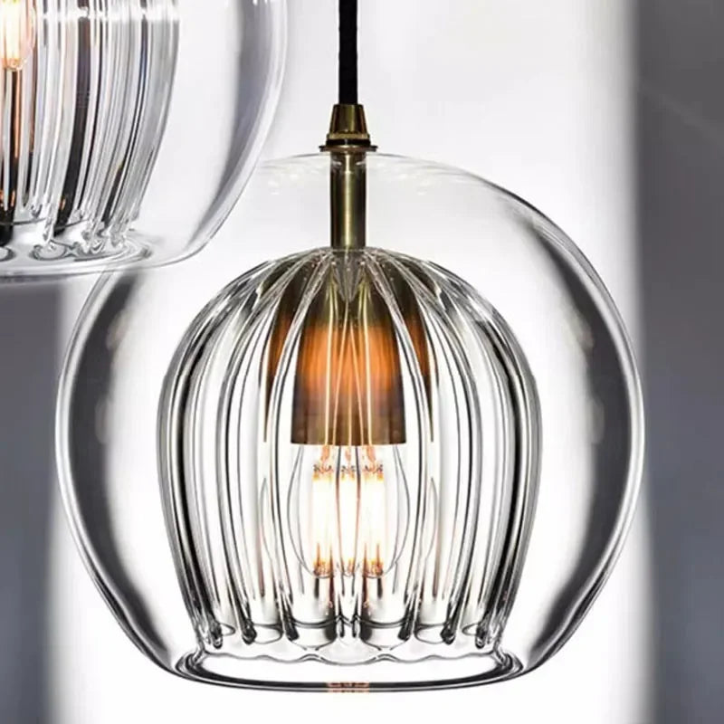 Modern Glass Pendant Light, Minimalist Glass Ceiling Light, Elegant Hanging Lamp for Dining Room, Living Room and Kitchen Island