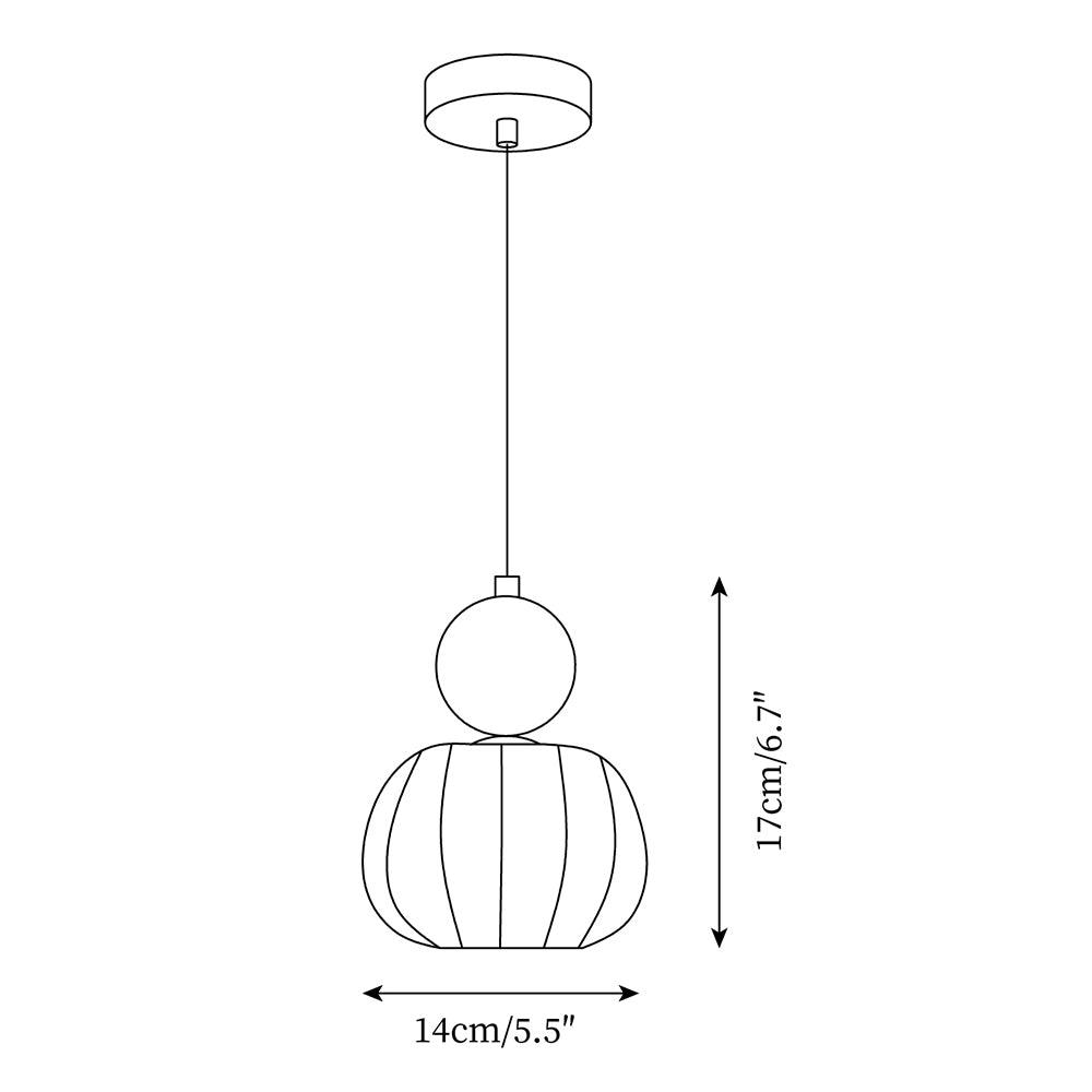 Yedra Pendant Lamp, Contemporary Resin Ceiling Light, Organic Round Hanging Lamp for Dining Room, Living Room and Bedroom