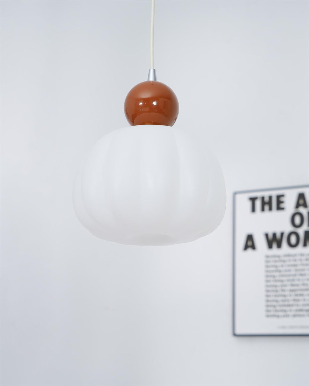 Yedra Pendant Lamp, Contemporary Resin Ceiling Light, Organic Round Hanging Lamp for Dining Room, Living Room and Bedroom