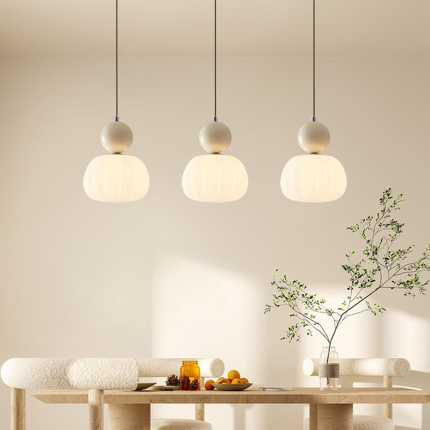 Yedra Pendant Lamp, Contemporary Resin Ceiling Light, Organic Round Hanging Lamp for Dining Room, Living Room and Bedroom