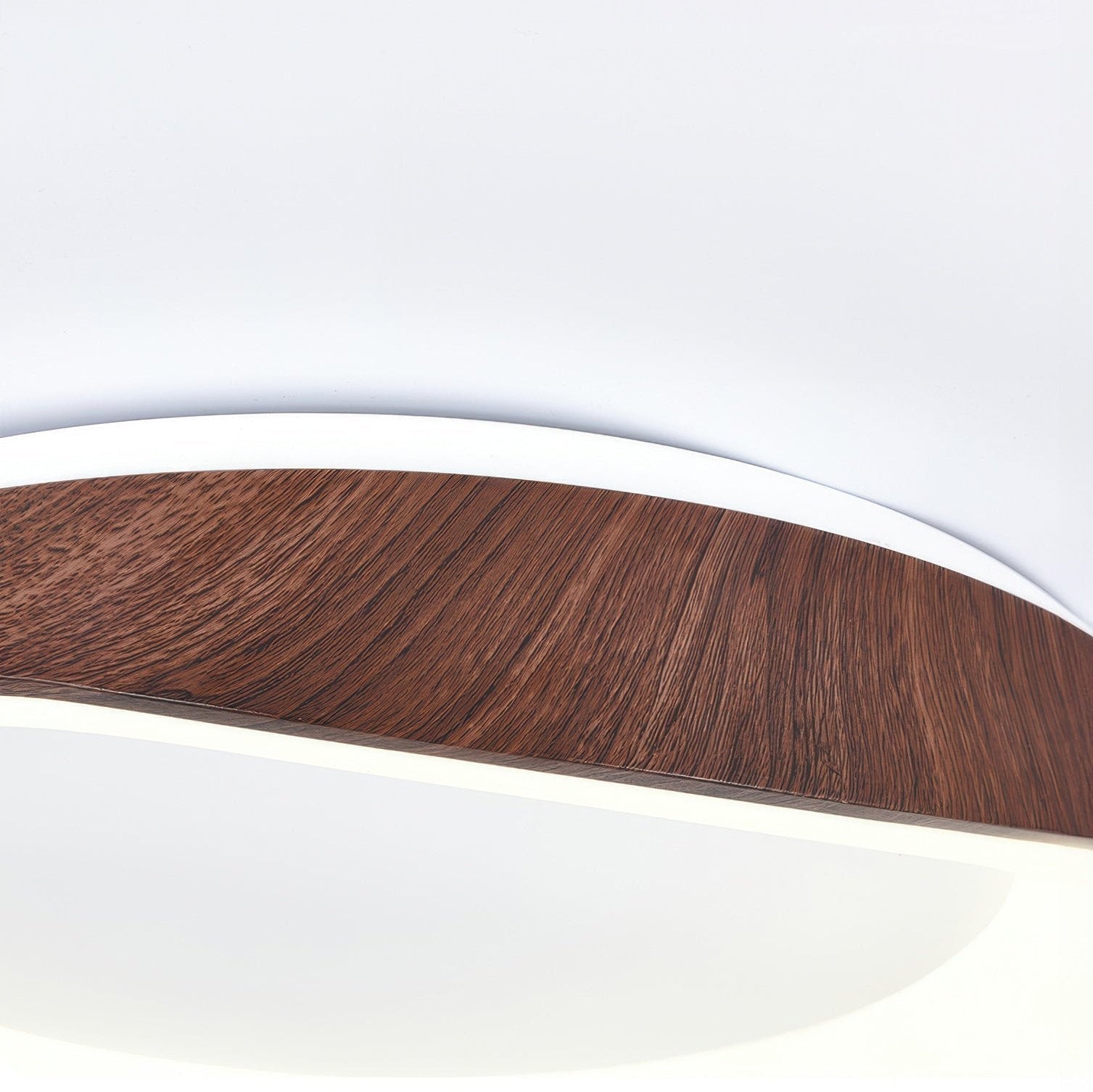 Nordic Artistic Wood Grain Ceiling Light, Scandinavian Solid Wood LED Flush Lamp for Living Room, Bedroom, Hallway and Open Plan Spaces