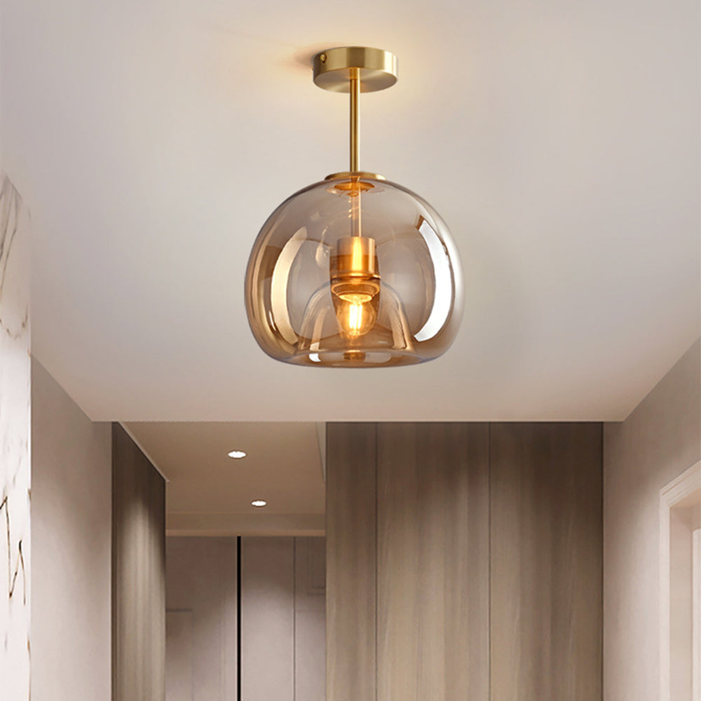 Vintage Bubble Glass Ceiling Light, Retro Bubble Glass Pendant Light, Vintage Hanging Lamp for Living Room, Bedroom, Hallway and Kitchen