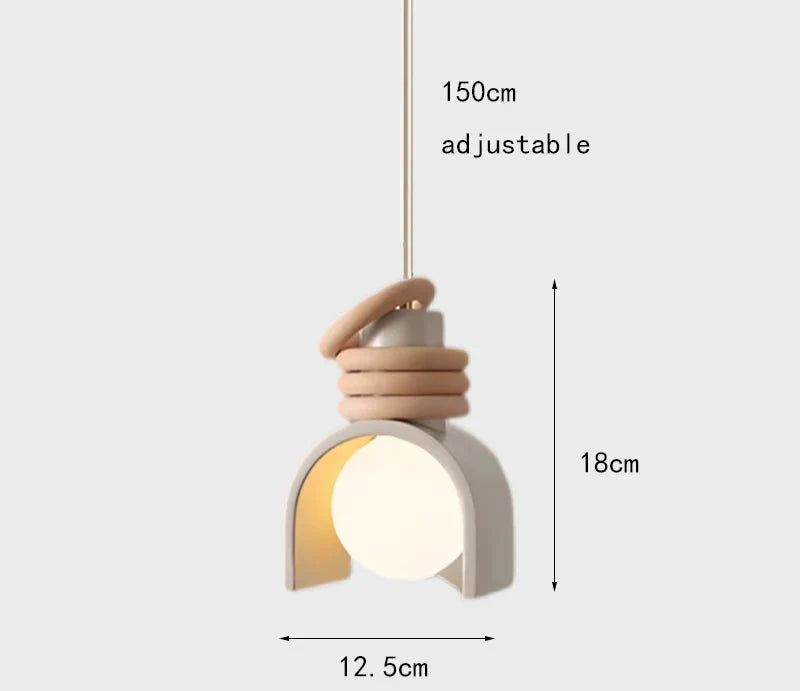 Wabi Sabi Pendant Light, Minimalist Resin Ceiling Light, Japanese Style Hanging Lamp for Dining Room, Living Room and Bedroom