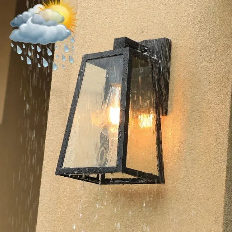 Verona Outdoor Wall Lamp, Minimalist European Modern Lantern Wall Light, Weatherproof Outdoor Sconce for Garden, Porch and Front Door
