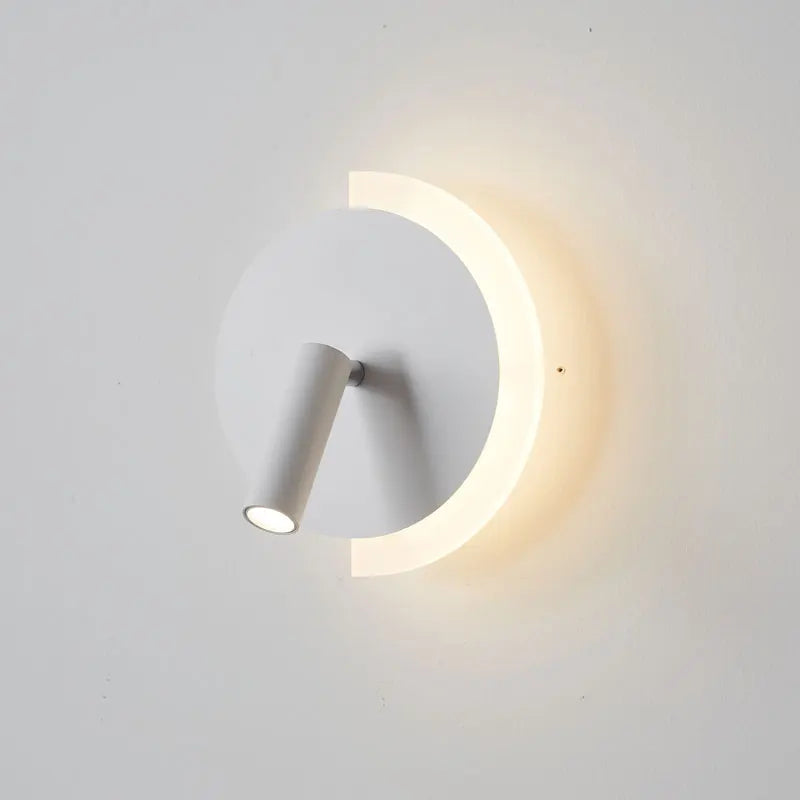 LunaSpot Wall Light, Minimalist LED Bedside Wall Lamp, Warm Modern Wall Sconce for Bedroom, Reading Nook, Hallway and Living Room