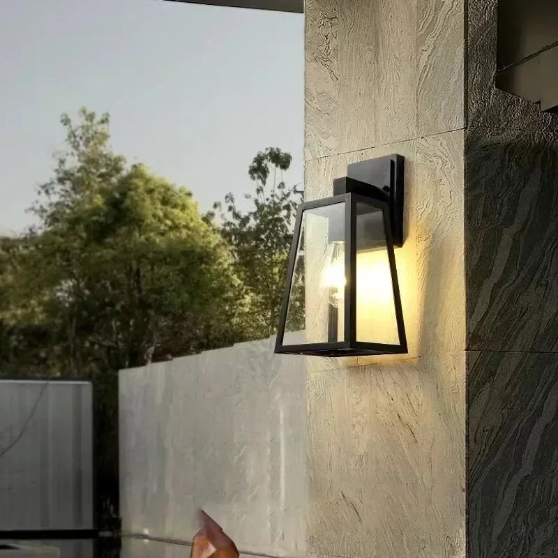 Verona Outdoor Wall Lamp, Minimalist European Modern Lantern Wall Light, Weatherproof Outdoor Sconce for Garden, Porch and Front Door