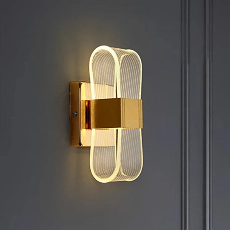 Nordic Luxury LED Wall Lamp, Scandinavian Brushed Aluminium Wall Washer Light for Living Room, Bedroom, Hallway and Stairwell