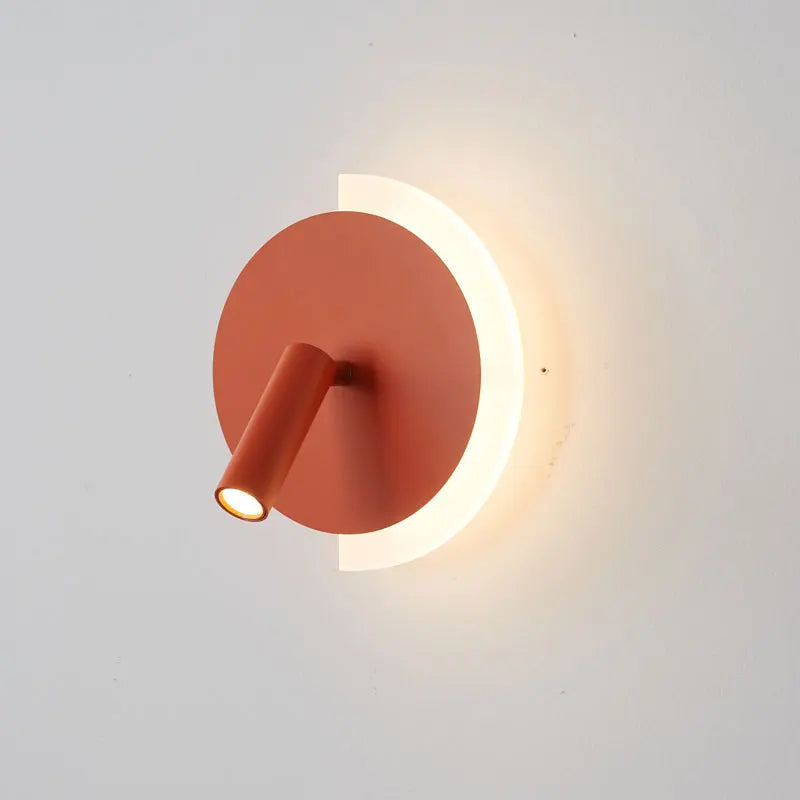 LunaSpot Wall Light, Minimalist LED Bedside Wall Lamp, Warm Modern Wall Sconce for Bedroom, Reading Nook, Hallway and Living Room