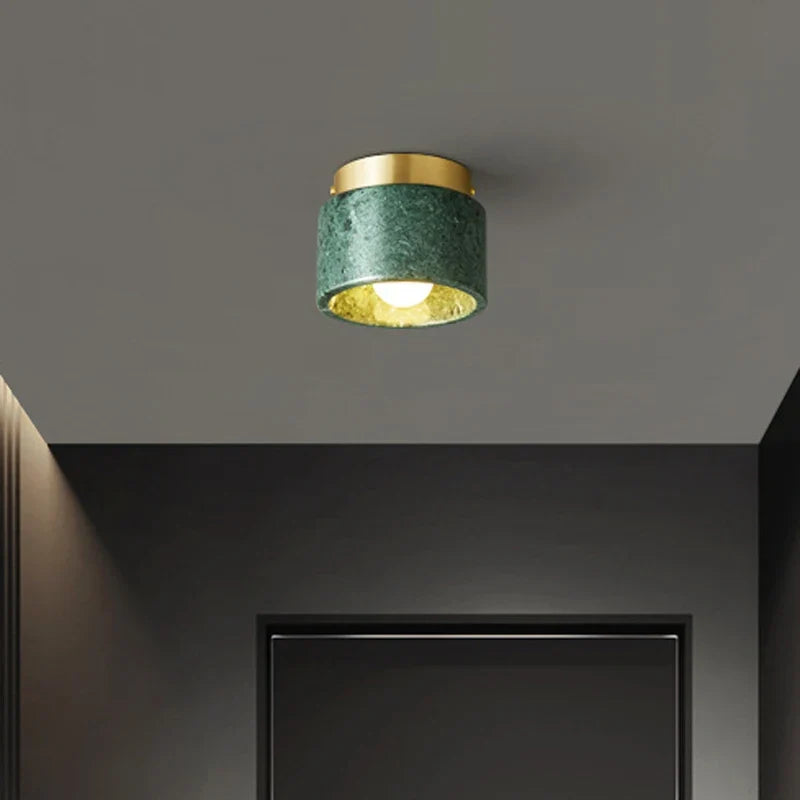 Nordic Marble Ceiling Light, Scandinavian Marble Look Stone Downlight for Hallway, Living Room, Bedroom and Landing