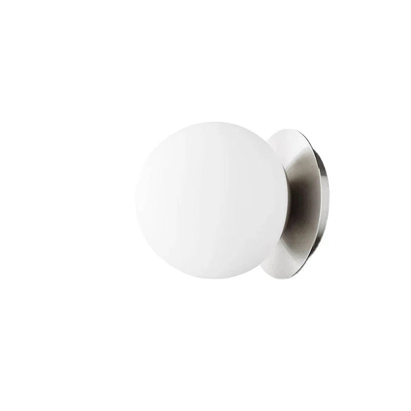 Nordic Globe Glass Wall Lamp, Scandinavian Glass Globe Wall Sconce for Bedroom, Bathroom, Hallway and Living Room