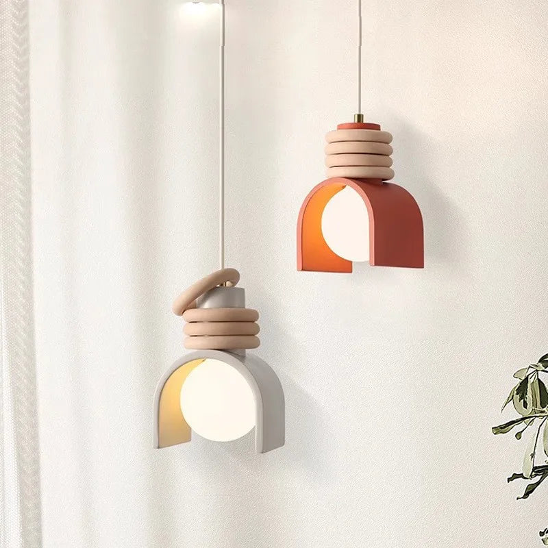 Wabi Sabi Pendant Light, Minimalist Resin Ceiling Light, Japanese Style Hanging Lamp for Dining Room, Living Room and Bedroom