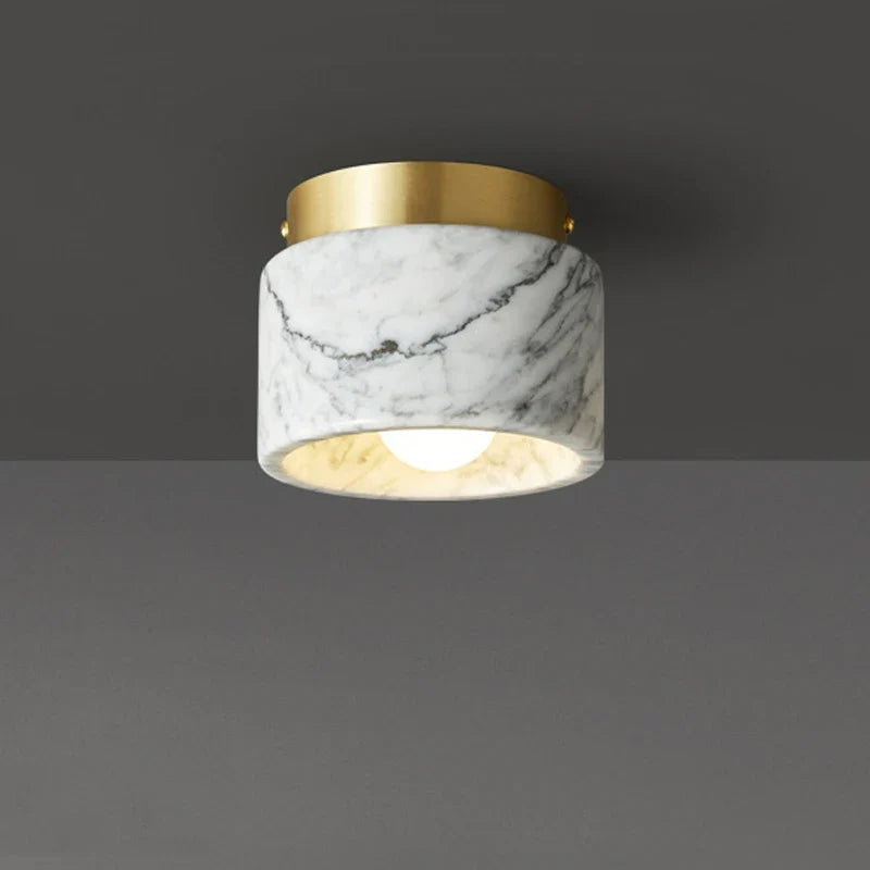 Nordic Marble Ceiling Light, Scandinavian Marble Look Stone Downlight for Hallway, Living Room, Bedroom and Landing