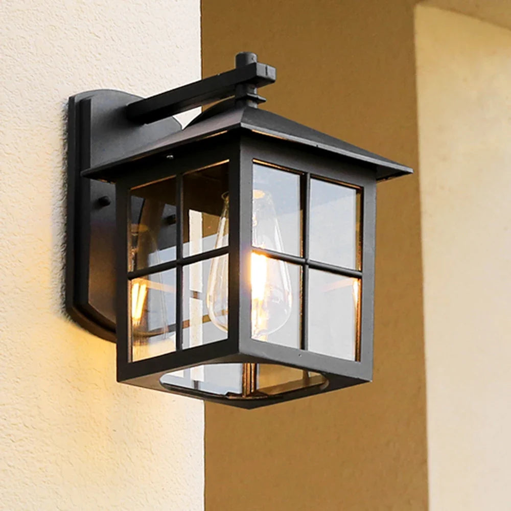 Camden Outdoor Wall Lamp, Vintage E27 Lantern Wall Sconce, Weather Ready Exterior Light for Garden, Porch, Front Door and Hallway