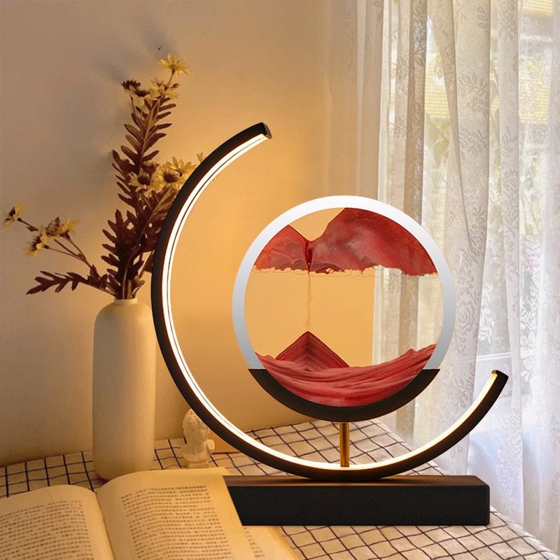 Sandlight, Contemporary LED Table Lamp, Warm Ambient Desk Light for Home Office, Bedroom and Living Room