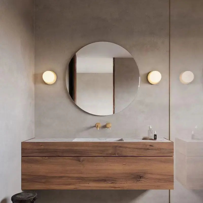Nordic Globe Glass Wall Lamp, Scandinavian Glass Globe Wall Sconce for Bedroom, Bathroom, Hallway and Living Room