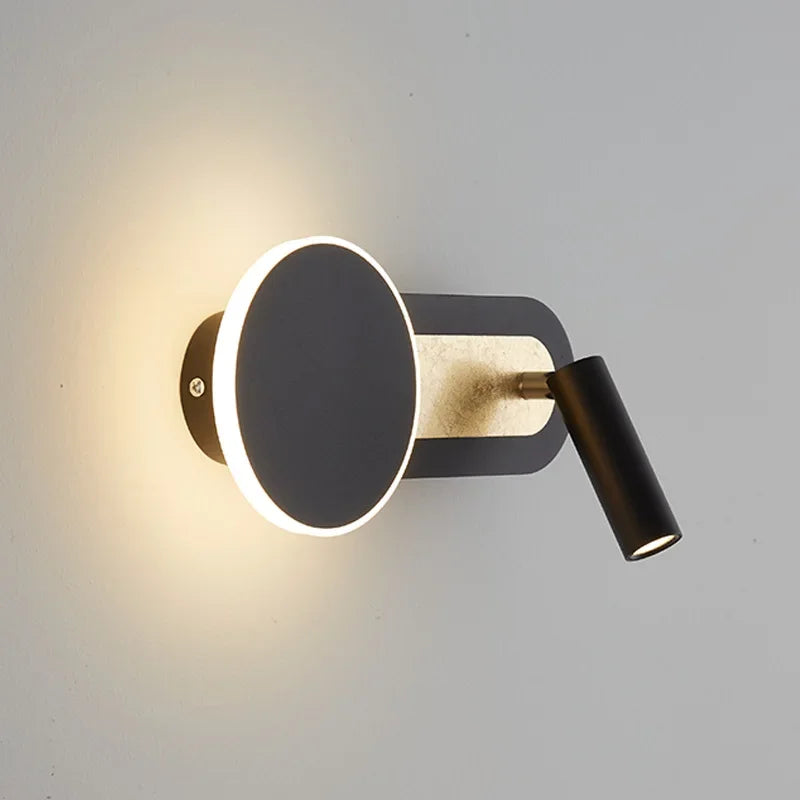 HaloBeam Wall Light, Scandinavian LED Wall Lamp, Warm Minimalist Wall Sconce for Living Room, Bedroom, Hallway and Stairway