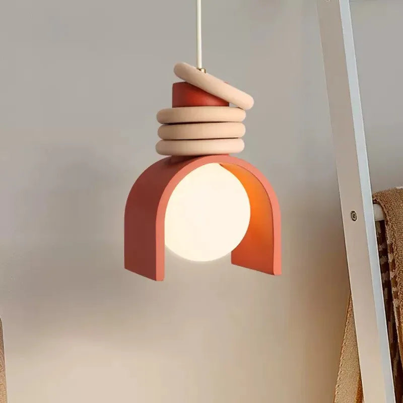 Wabi Sabi Pendant Light, Minimalist Resin Ceiling Light, Japanese Style Hanging Lamp for Dining Room, Living Room and Bedroom