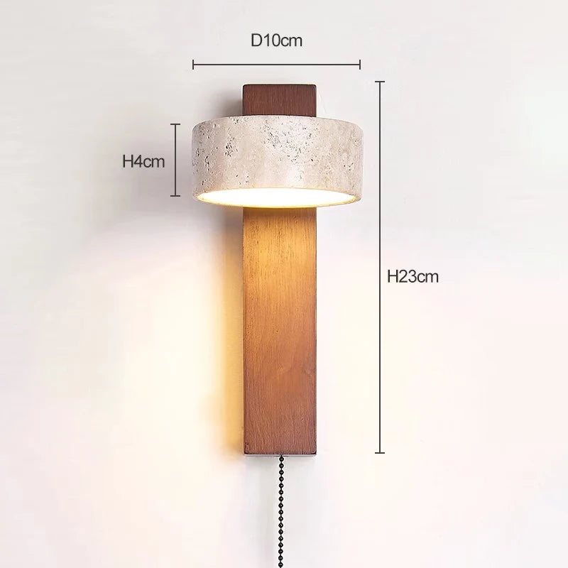 Éclat Wall Lamp, Contemporary Wabi Sabi Textured Wall Sconce with Pull Switch for Bedroom, Headboard, Living Room and Hallway